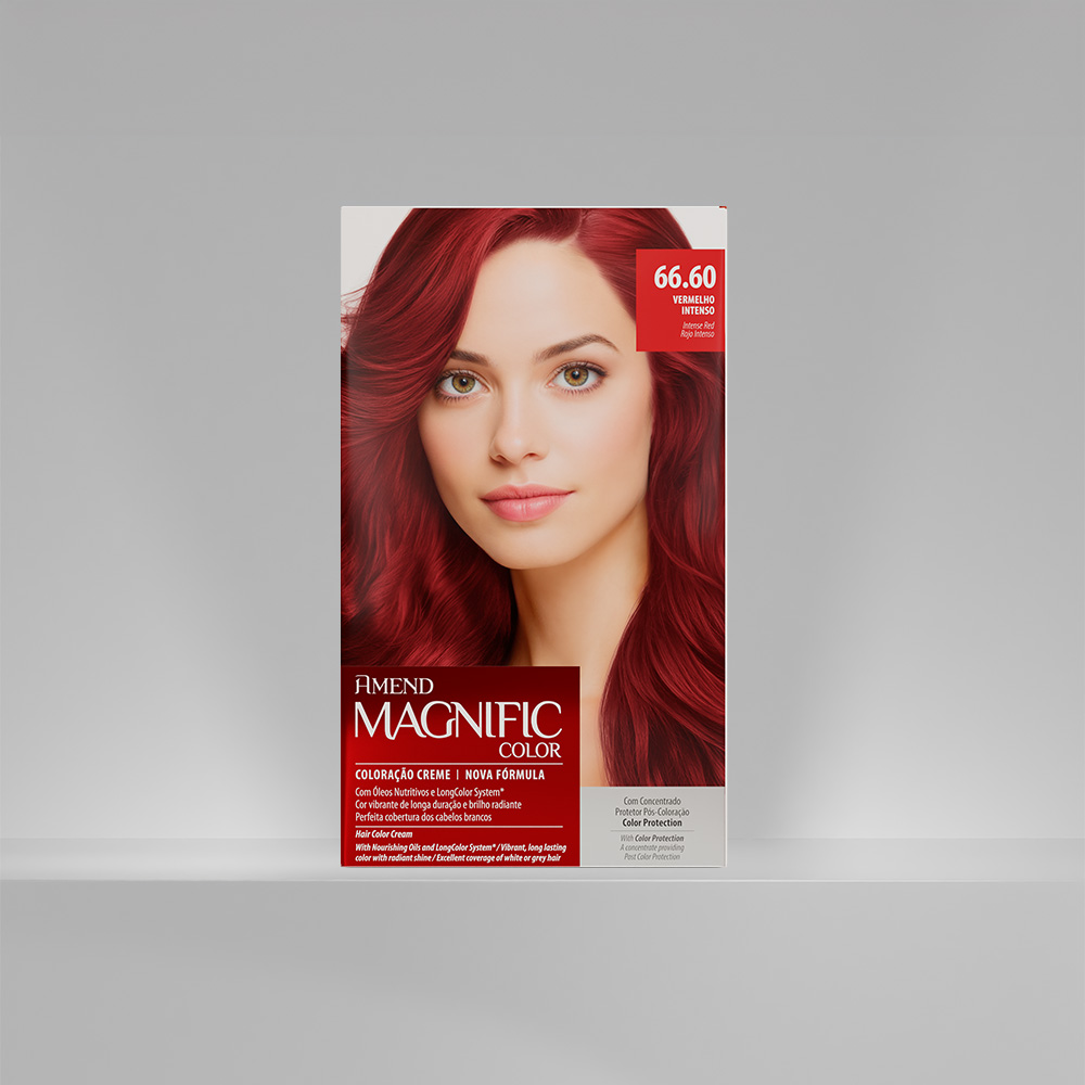 Kit Coloração Amend Magnific Color 66.60 Vermelho Intenso